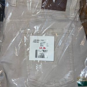 LL10 LL Bean Men’s 1912 5 Pocket Jeans 37W x 30L Sand 72% Cotton 27% Poly NWT